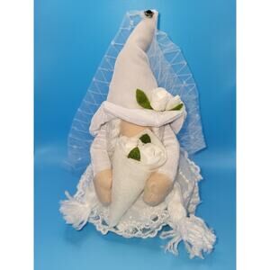 Wedding Bride Gnome Plush Shelf Sitter Gift Decor